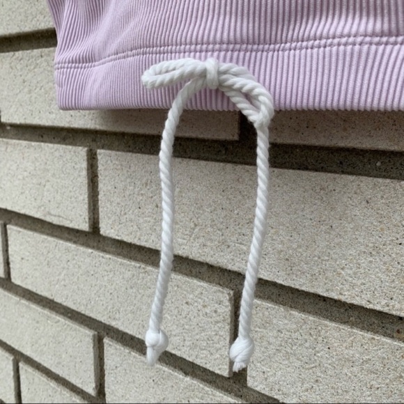 Nasty Gal Two Piece Lavender Ribbed Swim Suit - Picture 4 of 11